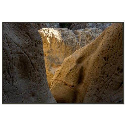 Framed Annie's Canyon Trail print hanging on a wall