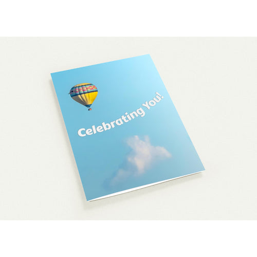 Hot air balloon photography birthday card