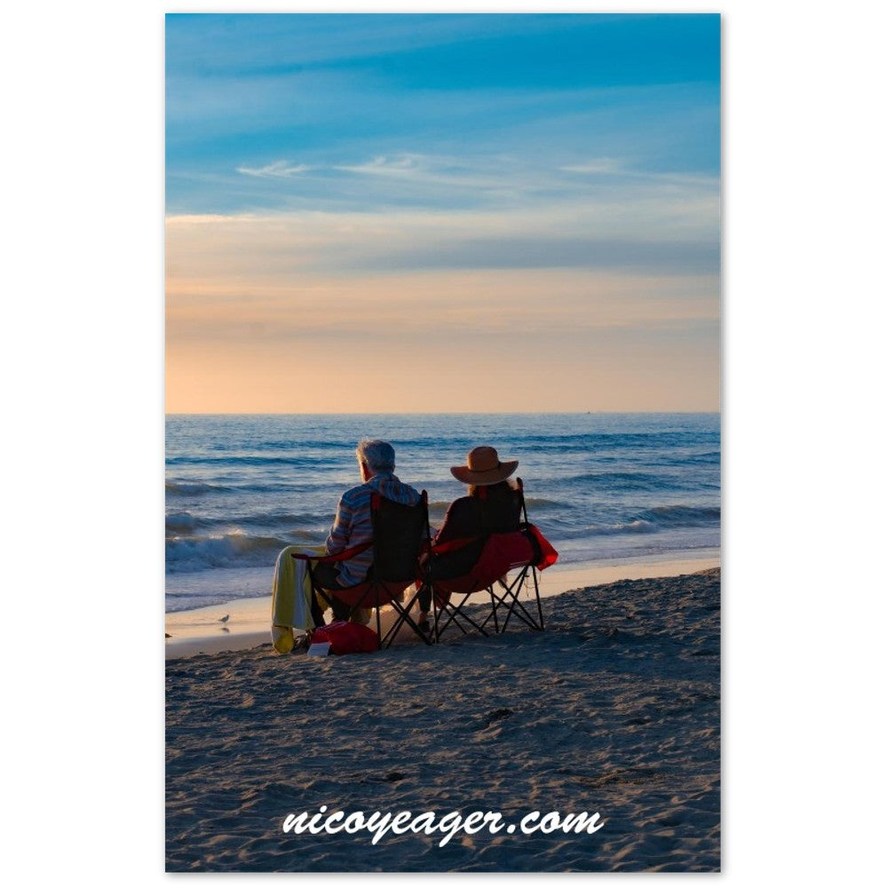 Coastal sea scape photography birthday card, inside view