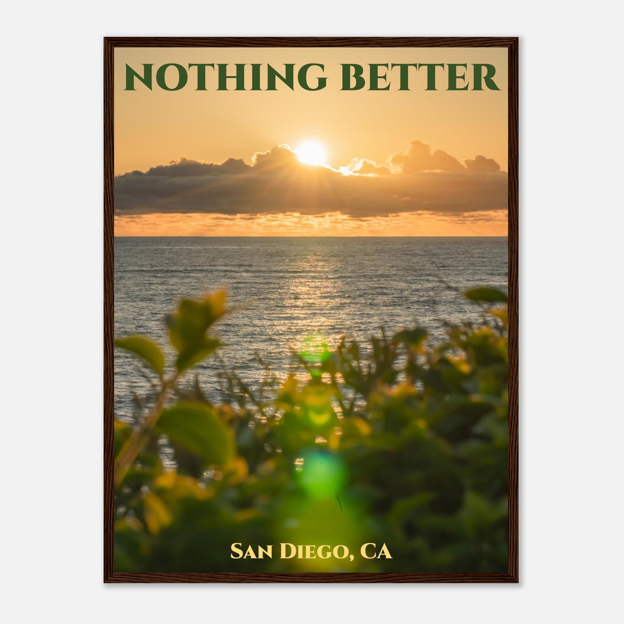 San Diego sunset print, La Jolla golden hour over the Pacific