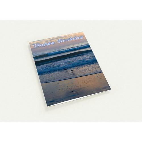 Carlsbad sunset coastal photography birthday card, pack of 10