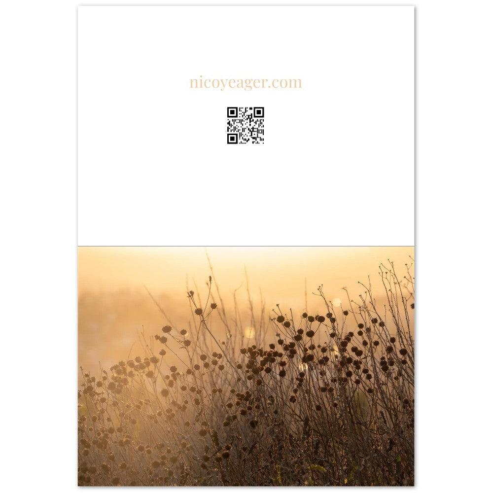 Floral photography greeting card for thank yous and birthdays