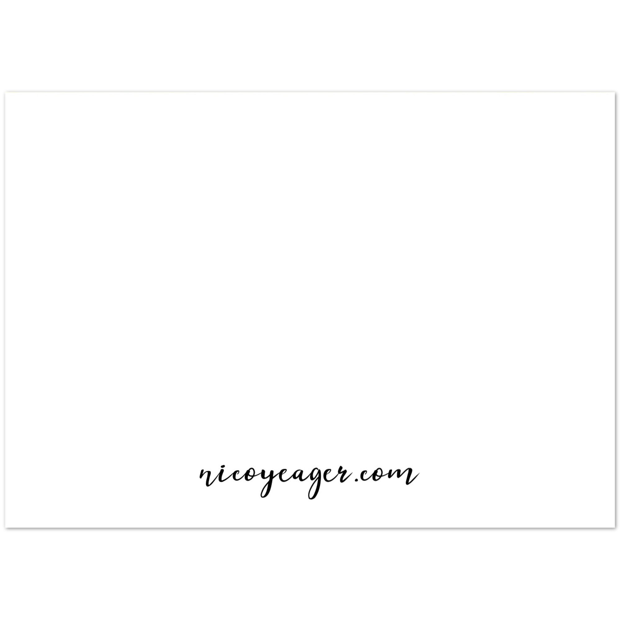 Nature photography birthday card, inside view