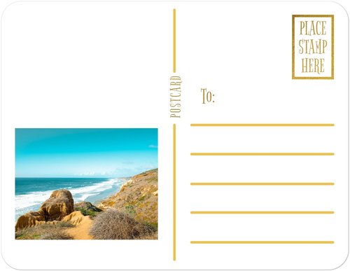 San Diego souvenir postcards stacked in a pack of 10