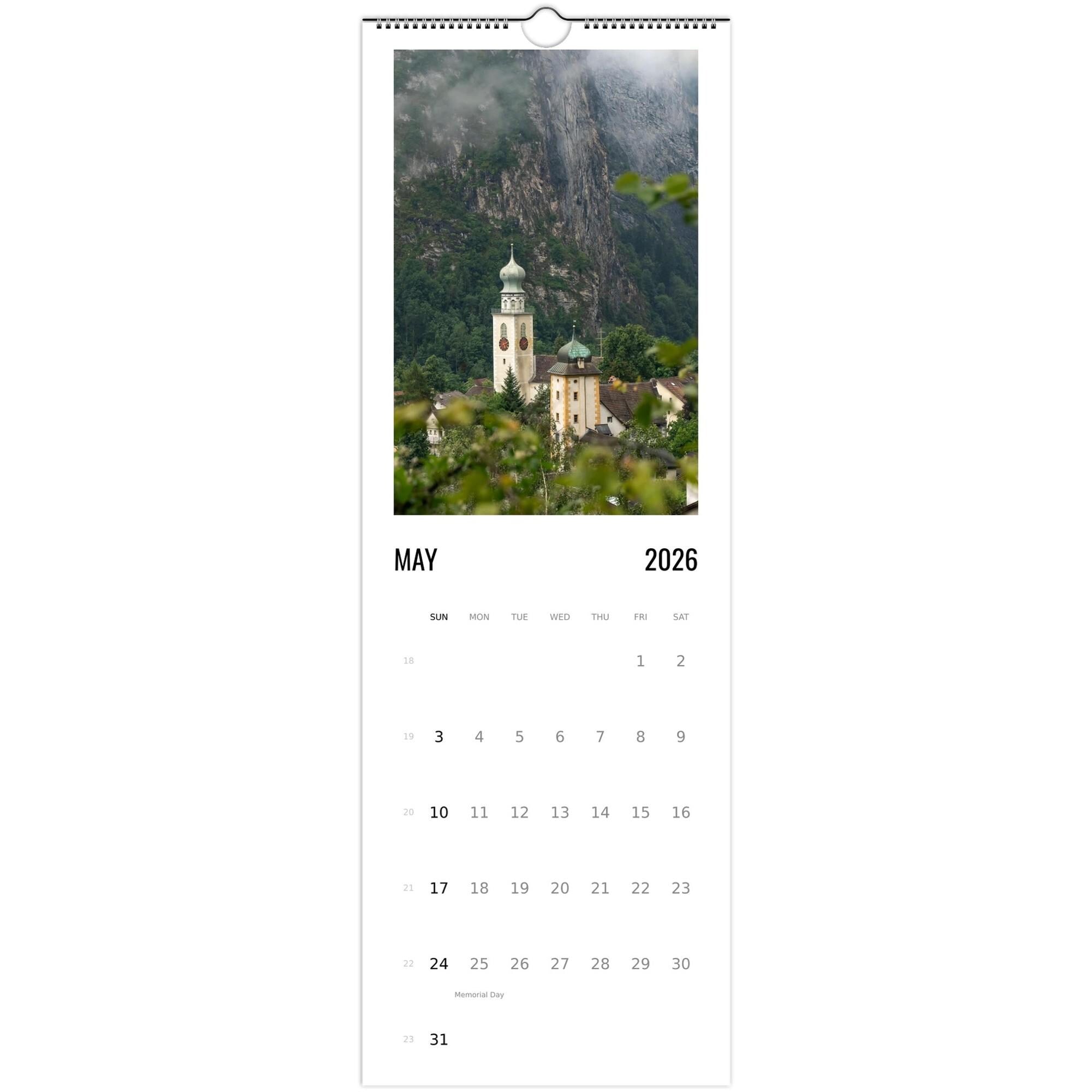 Swiss Forest Wall Calendar, Nature Photography Monthly Planner