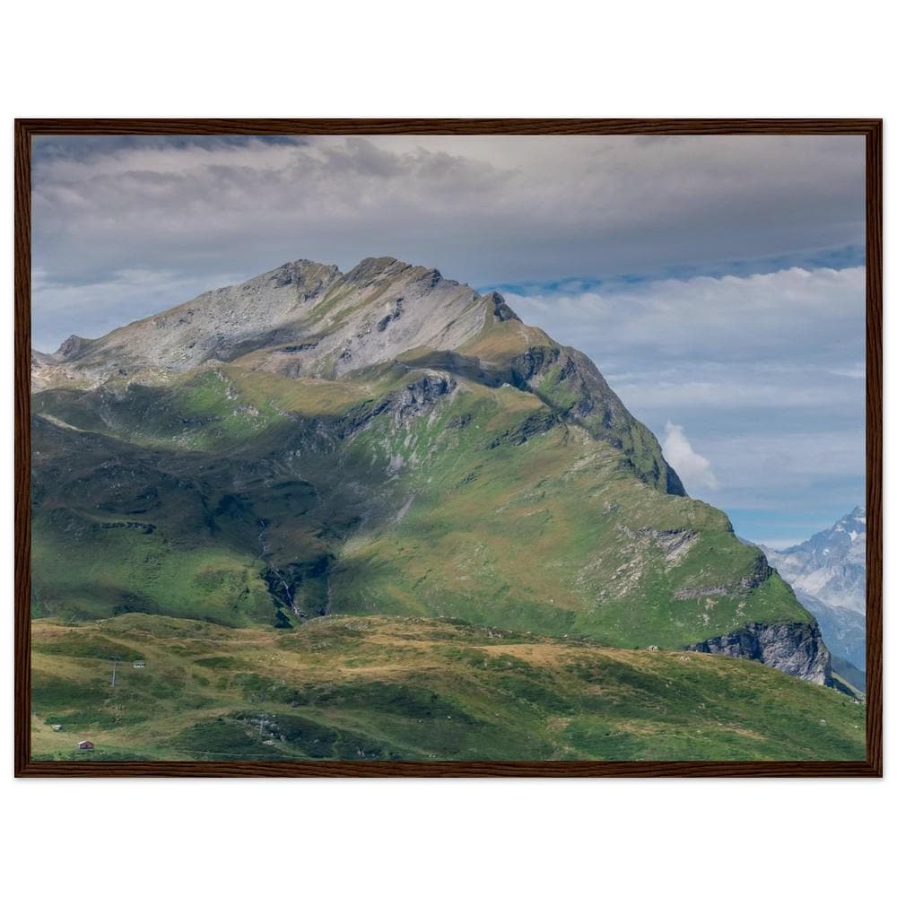 Swiss Alps Print, Green Mountain Landscape Wall Art, Alpine Nature Photography Poster