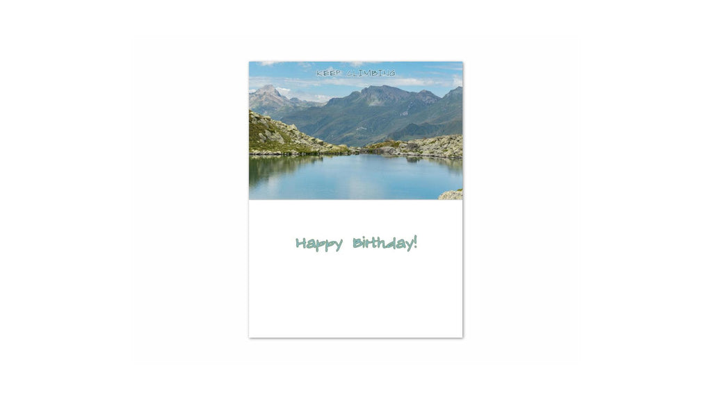 Hiking Birthday Card, Mountain Photo Greeting Card, Alpine Nature Birthday Card for Hikers