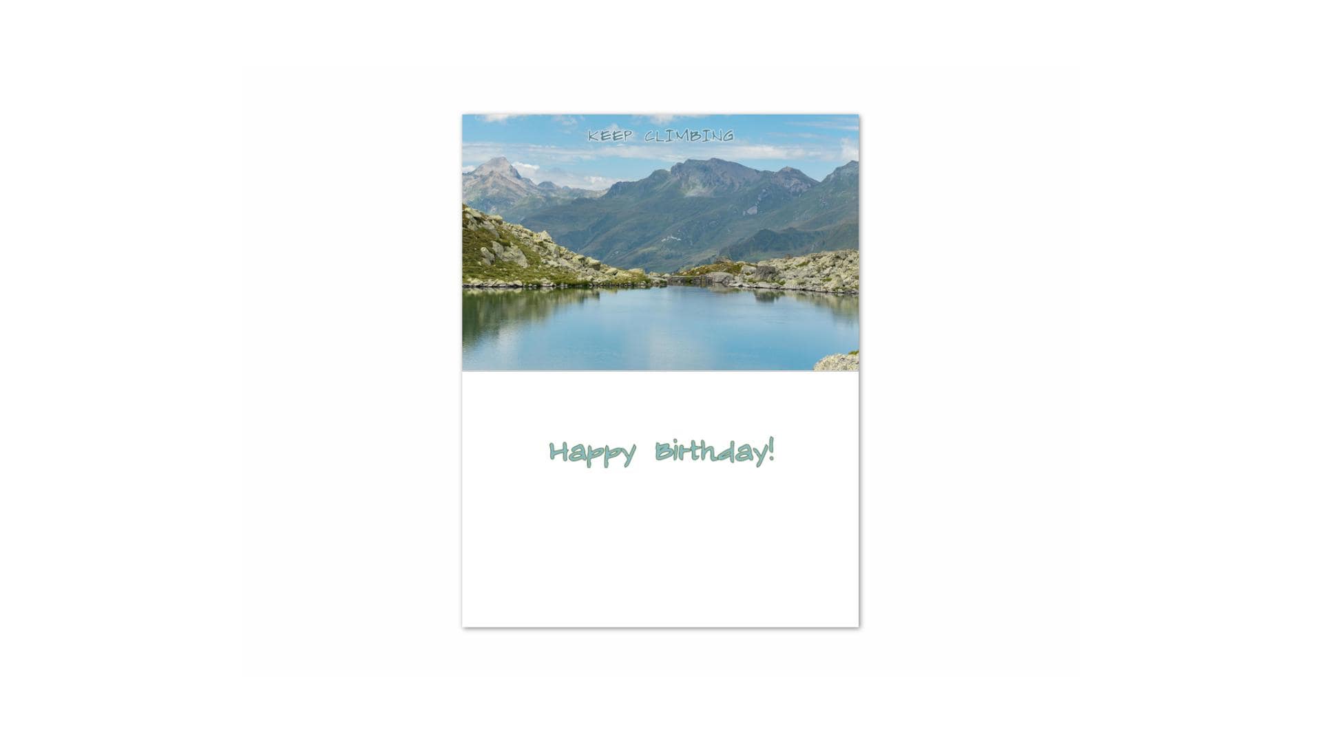 Hiking Birthday Card, Mountain Photo Greeting Card, Alpine Nature Birthday Card for Hikers