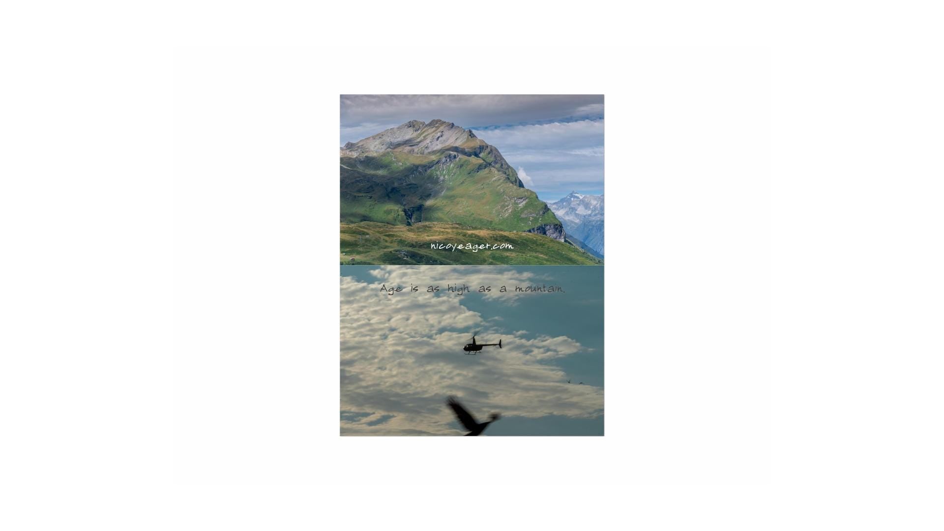 Hiking Birthday Card, Mountain Photo Greeting Card, Alpine Nature Birthday Card for Hikers