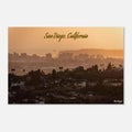 San Diego Golden Hour Skyline Print, Sunset Cityscape Wall Art, California City Photography