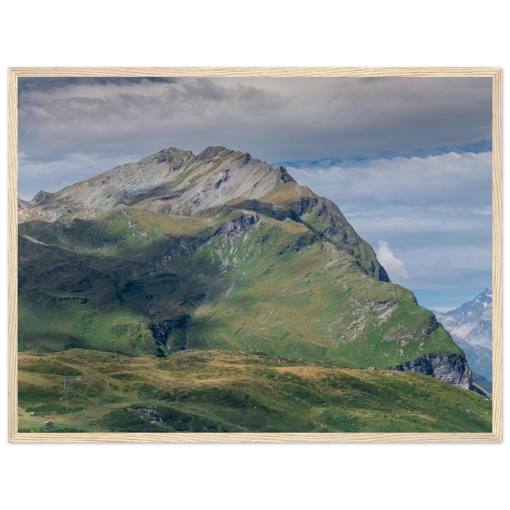 Swiss Alps Print, Green Mountain Landscape Wall Art, Alpine Nature Photography Poster