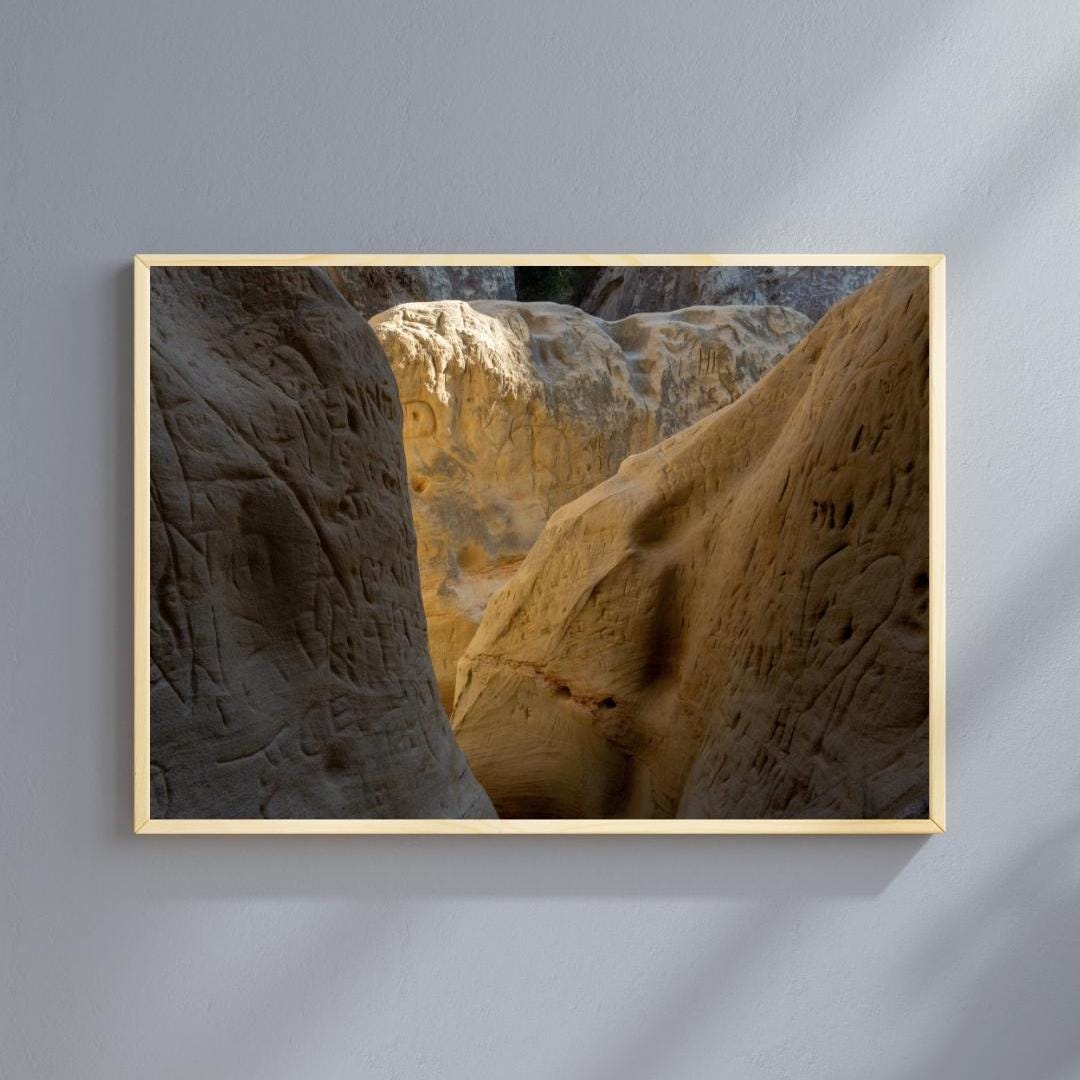 Annies Canyon Trail Print, Sand Caves San Diego Wall Art, California Poster Framed